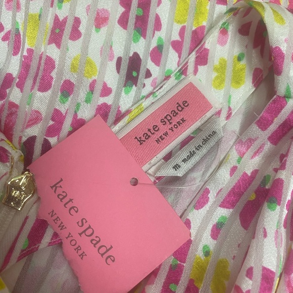NWT Kate Spade Marker Floral Devore Top Size Medium  [313] - Picture 5 of 5